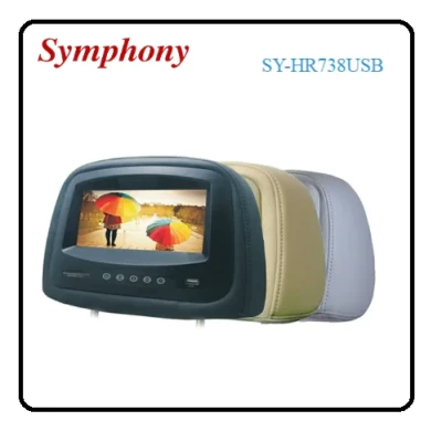 Headrest Screen 7 inch Universal Gray with USB Symphony SY-HR738USB - Symphony
