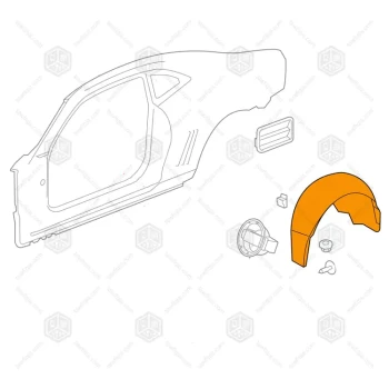 Rear Right Inner Fender Hyundai Accent 1998 / 2005